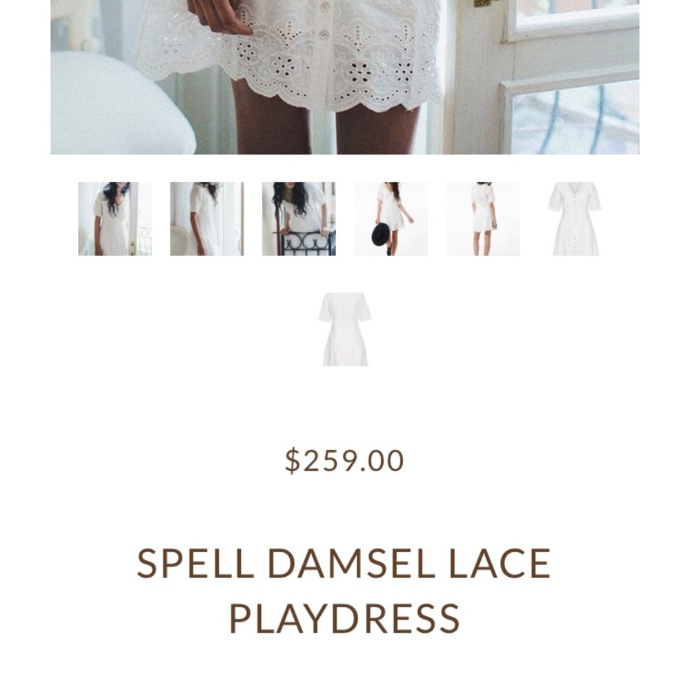 🆕 Spell Damsel White Lace Playdress - Picture 5 of 8